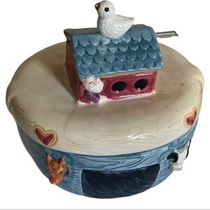 VINTAGE Cookie-treat jar Noah’s Arc collectors ceramic-Young